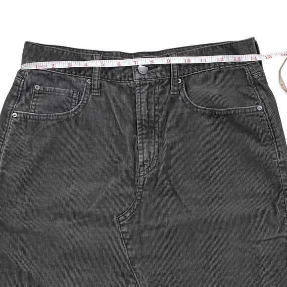 Corduroy Pencil Midi Skirt by GAP in Grey Women's Size 26 - Picture 6 of 7